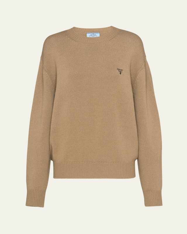 Logo-Intarsia Cashmere Sweater